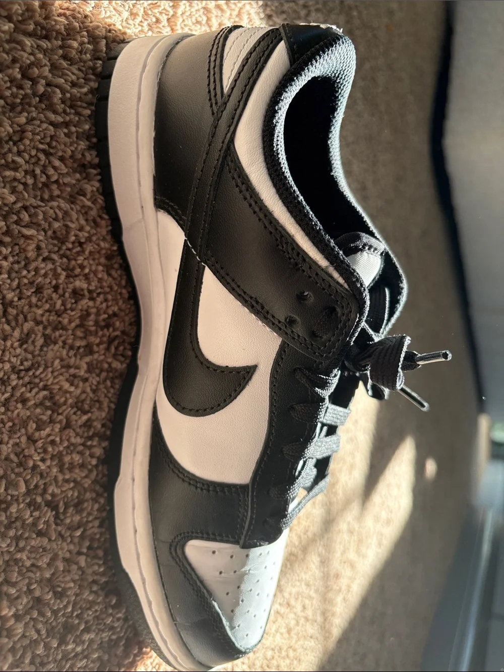 Nike Black and White Low-Top Sneakers. Worn once